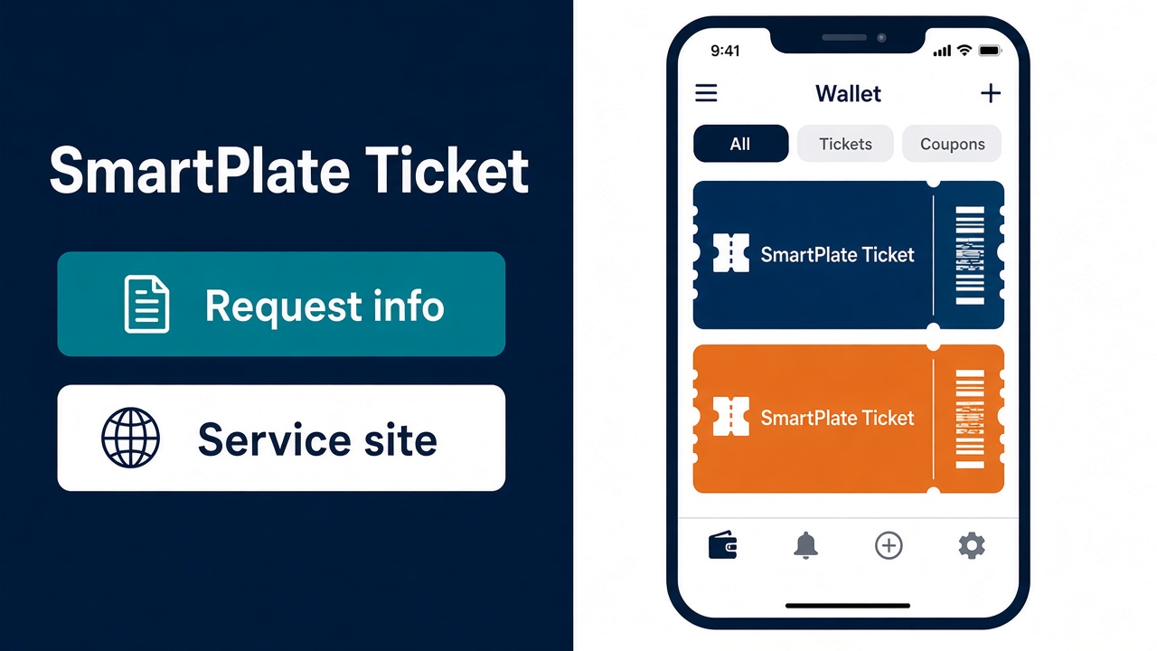 SmartPlate Ticket service site and materials request