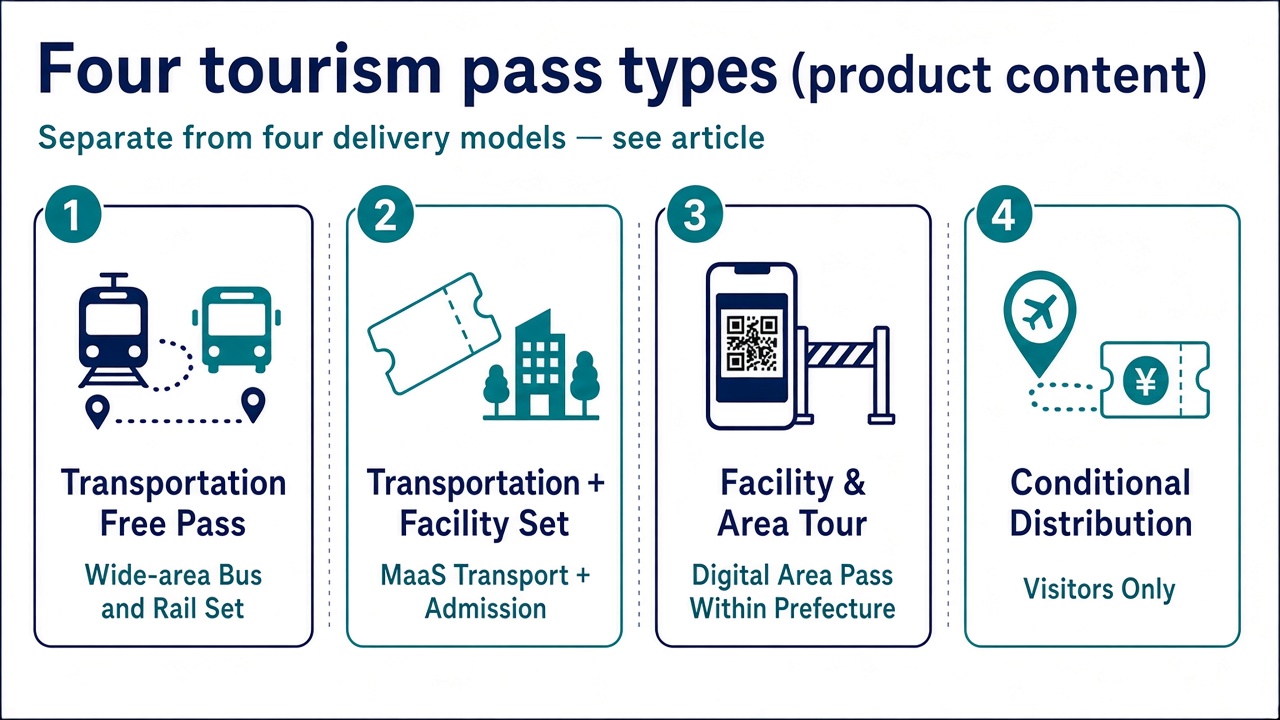 Four tourism pass product categories
