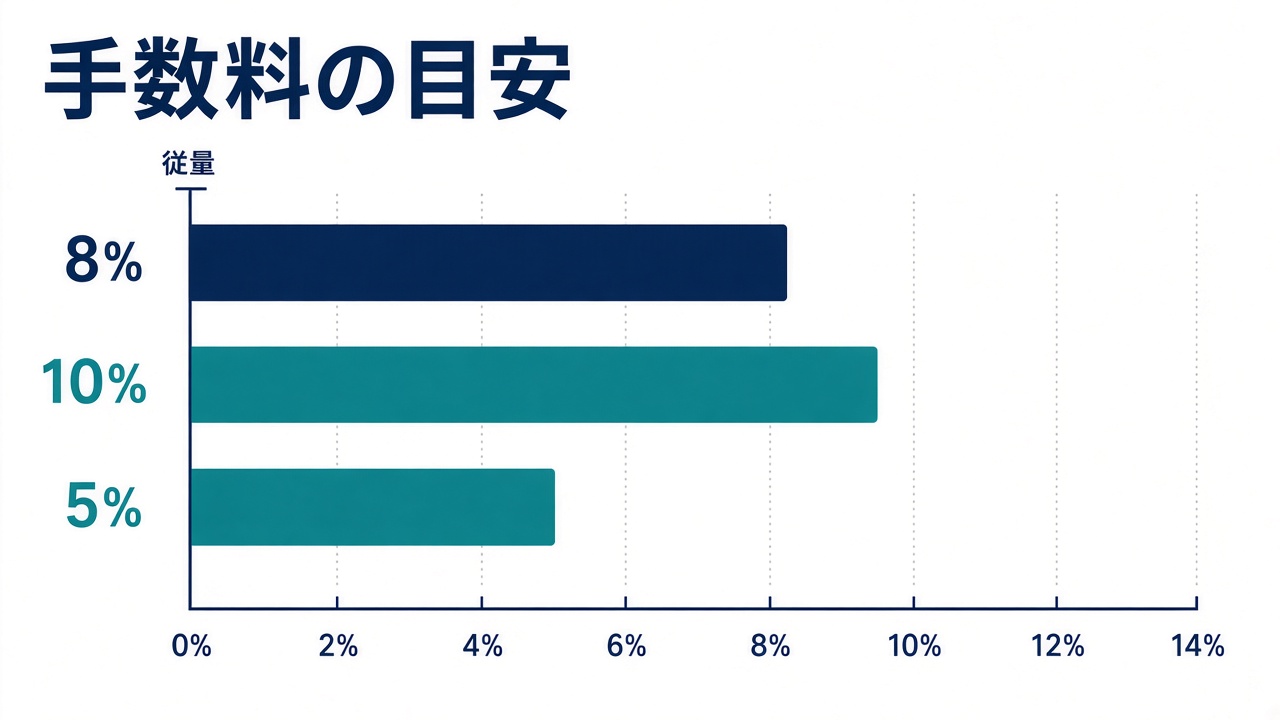 イベントチケット販売の手数料比較イメージ