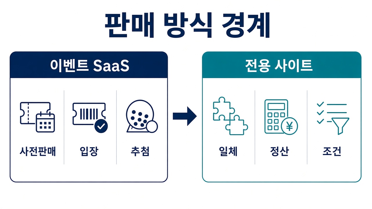 이벤트 티켓 판매 시스템 비교와 전용 사이트 경계