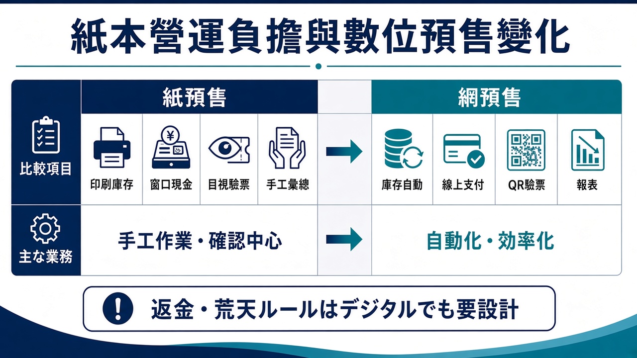 紙質操作與數位銷售負擔比較